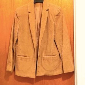 Women's Tan Corduroy Blazer